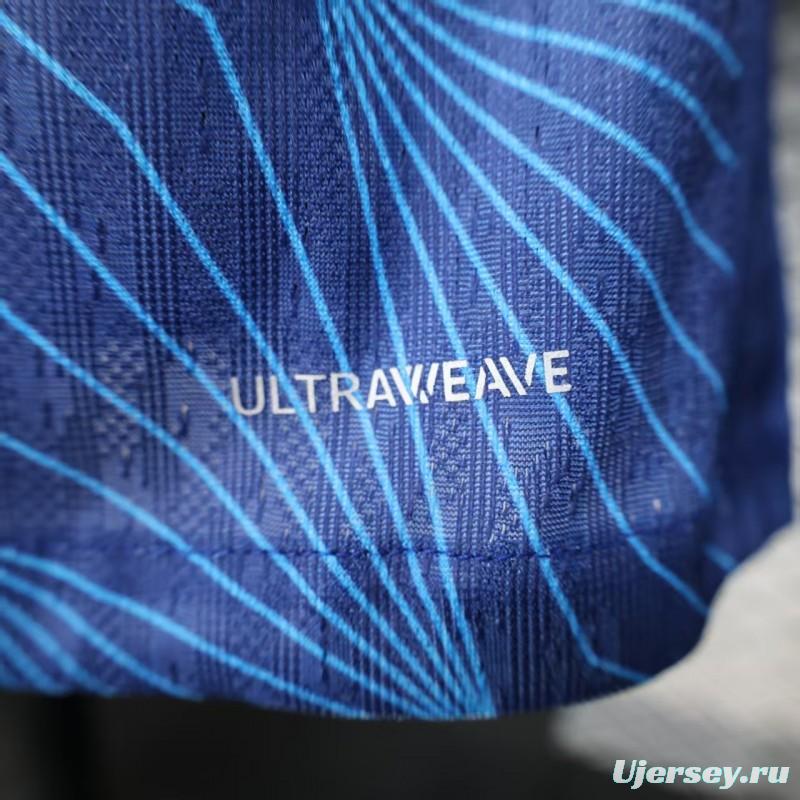 Player Version 25/26 RB Bragantino Blue with Geometric Pattern and Red Bull Logo Jersey