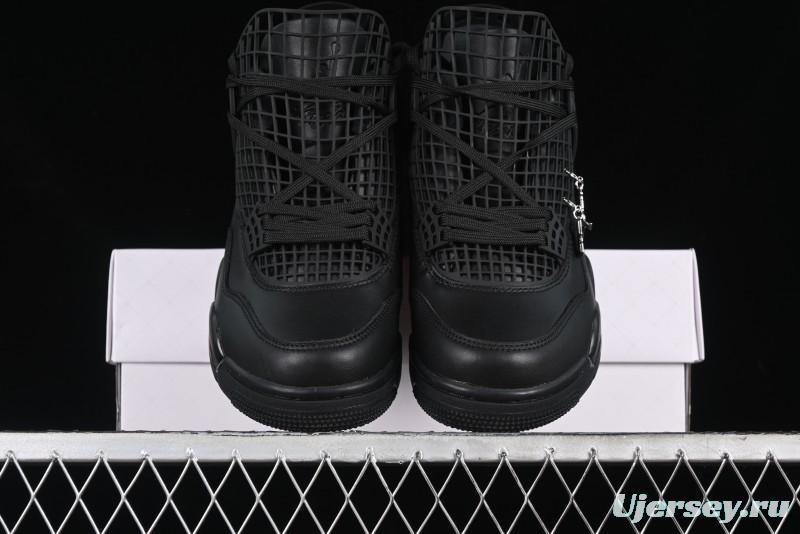 Nike Air Jordan 4 Retro Basketball Shoes with Mesh Design - FV7251-001