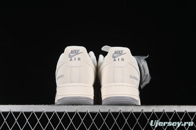 Nike Air Force 1 '07 Low Burberry Collaboration - Beige Grey Low-Top Casual Sneakers - BB8588-225