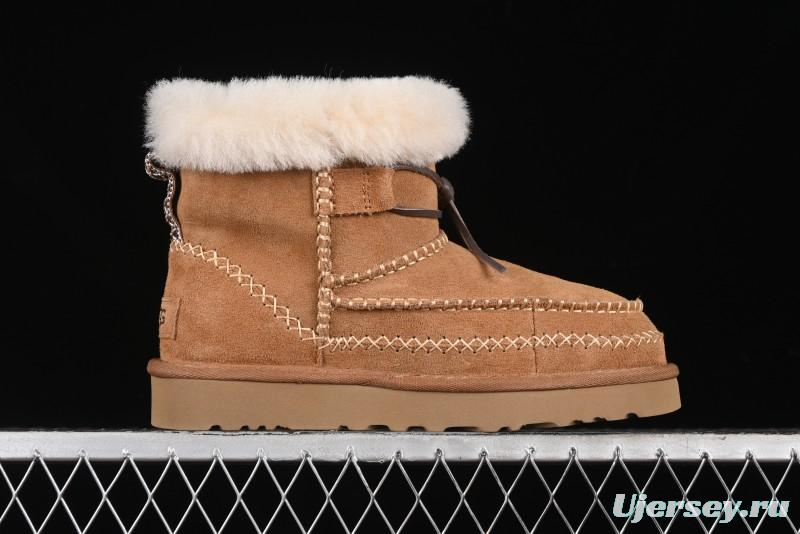 UGG Classic Mini Alpine Genuine Leather Warm and Versatile Snow Boots - 1158251
