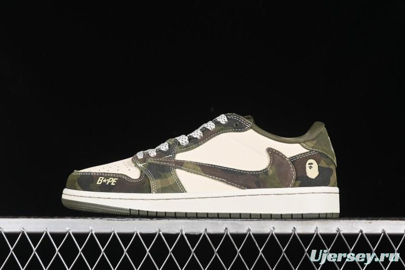 Nike Air Jordan 1 Low OG SP Travis Scott x Fragment Design Collaboration Sneakers - CH6336-014