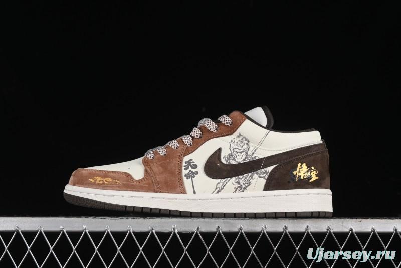 Nike Air Jordan 1 Low Retro Basketball Shoes Mythical Wukong Custom Design - DC2024-034