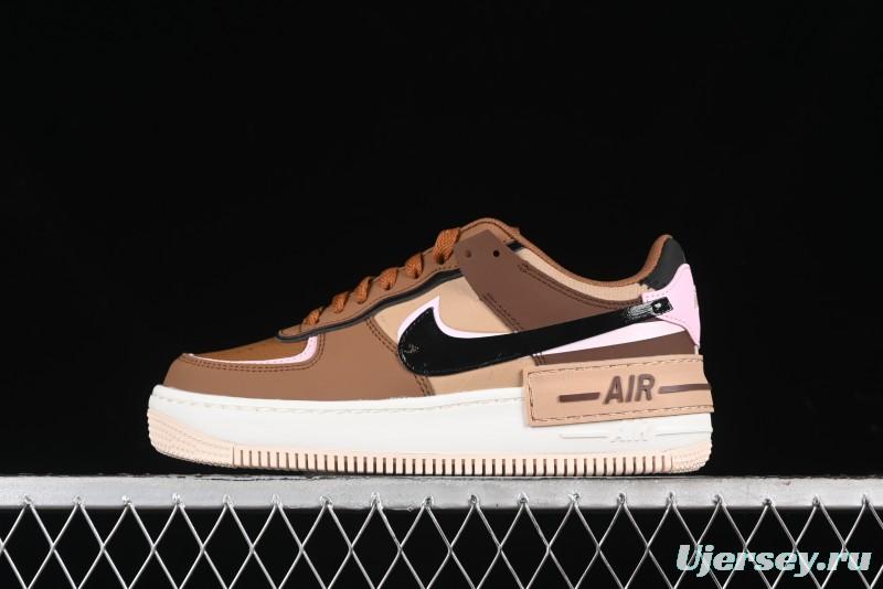 Nike Air Force 1 Shadow Low-Top Sneakers with Lightweight EVA Midsole and Anti-Slip RB Rubber Outsole - DZ1847-200