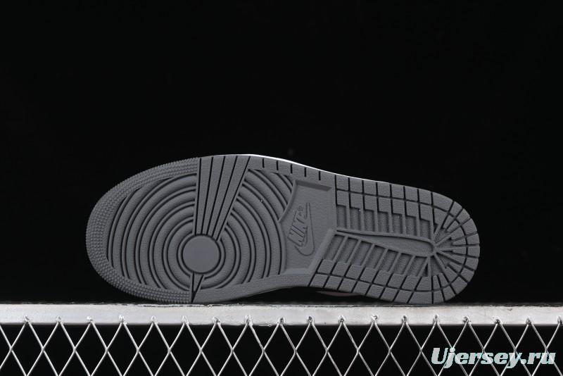 Nike Air Jordan 1 Low Iron Grey Casual Sneakers - 553558-152