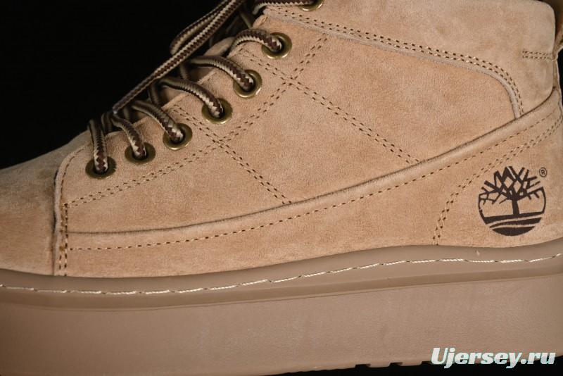 Timberland Outdoor Mid-Top Casual Martin Boots with Premium Suede Leather - TB10072SAND
