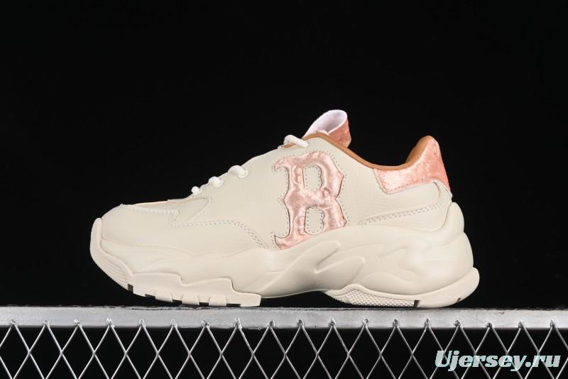 New York Yankees MLB Bigball Chunky Window Velvet Monogram Thick Sole Casual Running Shoes - 3ASHWVM4643BRS