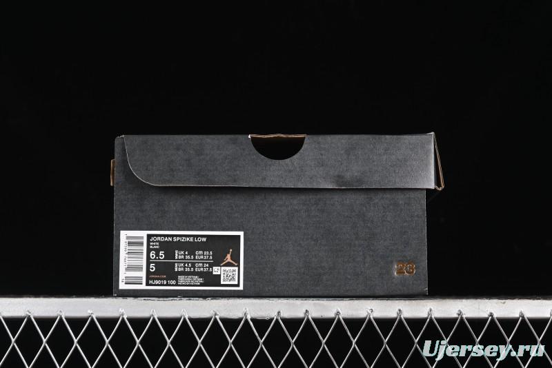 Nike Jordan Spizike Low Casual Shoes with Cracked Leather Design - HJ9019-100