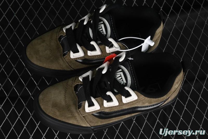 Vans Knu Skool DR Black Green New Series Chunky Sneakers - VN000CZU0BP