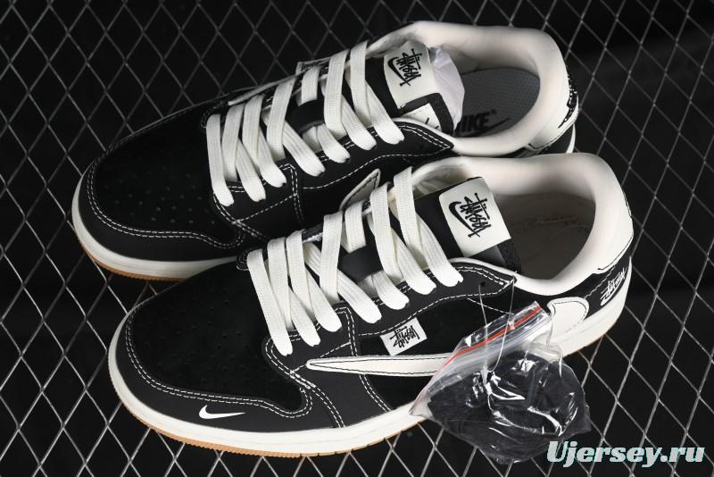 Nike Travis Scott x Fragment Design x Air Jordan 1 Low OG SP AJ1 Retro Sneakers - JH6089-004