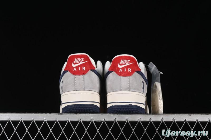 Nike Air Force 1 '07 Low Violent Bear Collaboration - Grey Blue Print Low-Top Casual Sneakers - SJ9188-001