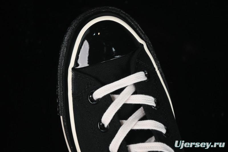 Converse Chuck 1970s High Top Canvas Shoes in Black Lace Punk Style - A10026C