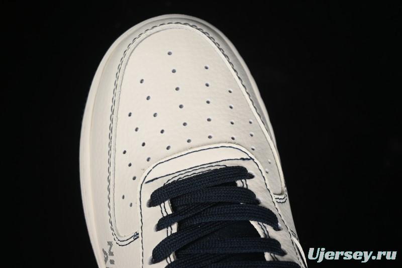 Nike Air Force 1 '07 Low Gucci Stone Island Collaboration - Off White Graphite Low-Top Casual Sneakers - KK1988-013