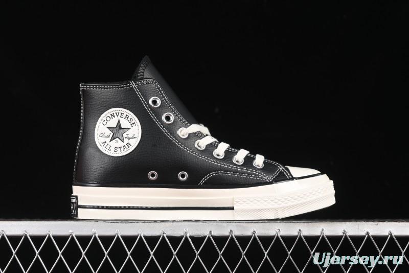 Converse Chuck 70s High Top Canvas Sneakers with Fur Lining in Black & White - A13863C