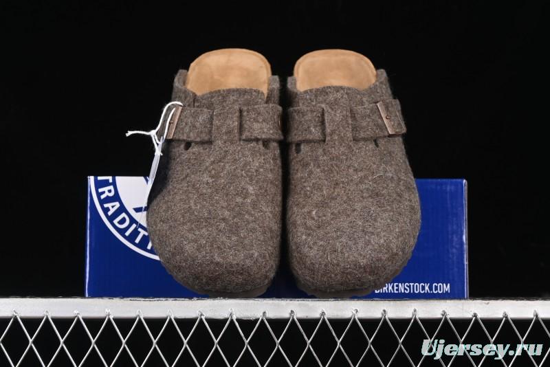 Birkenstock Half-Fur Slide Sandals with Wool Lining - G.D4