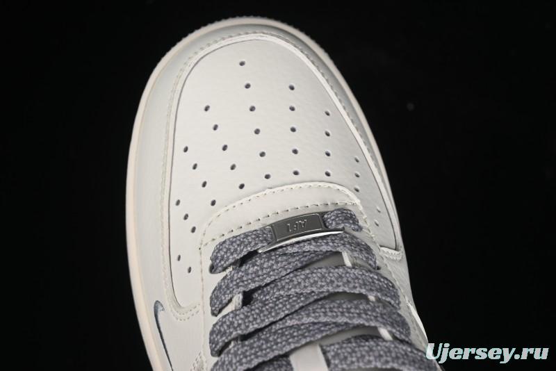 Nike Air Force 1 '07 Low Stussy Collaboration - Brushed Grey Low-Top Casual Sneakers - XZ3328-005