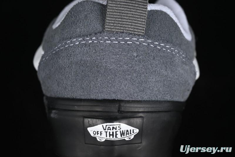 Vans Knu Skool Dark Grey Black Sole Versatile Casual Slip-Resistant Cushioned Platform Sneakers - VN000D22PWT