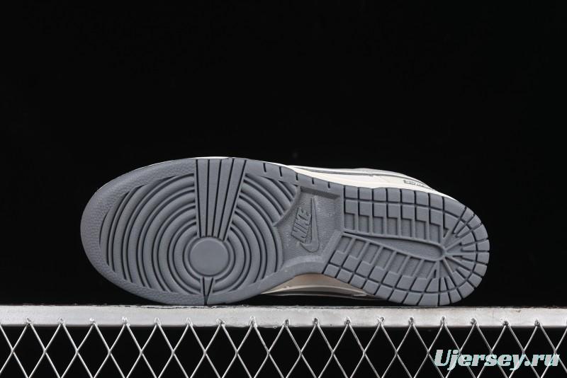 Nike SB Dunk Low Supreme Collaboration - Beige Grey Pig Anniversary High-End Custom Low-Top Casual Skate Shoes - XX2025-188