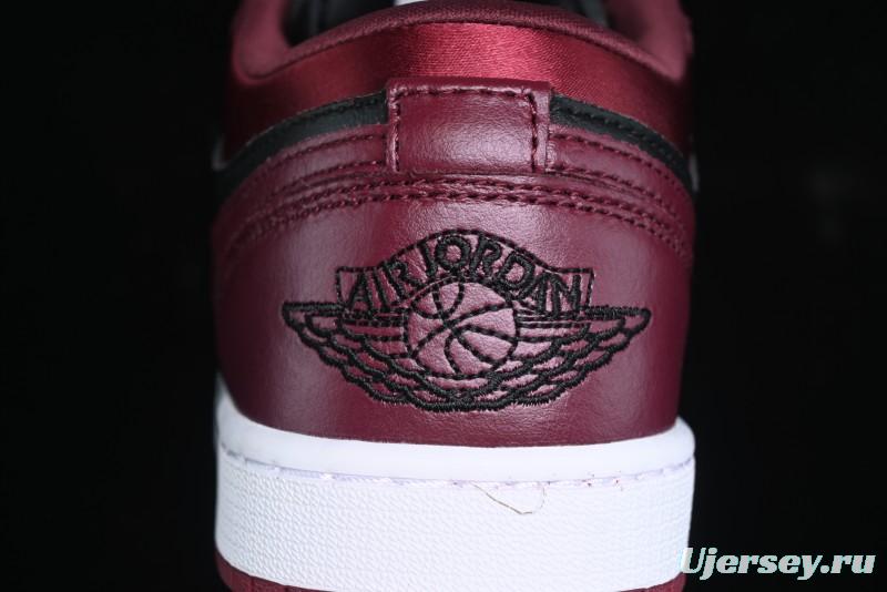 Nike Air Jordan 1 Low AJ1 Black Wine Red Metallic Wings DB6491-600