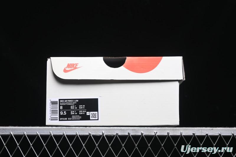 Nike Air Force 1 '07 Low Gucci Stone Island Collaboration - Grey Green Pigskin Lace-Up Casual Sneakers - DF0188-010