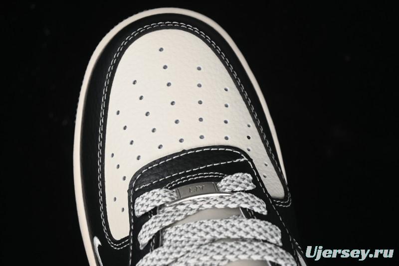 Nike Air Force 1 '07 Low Stussy Collaboration - Black Grey Casual Sneakers - XZ3328-566
