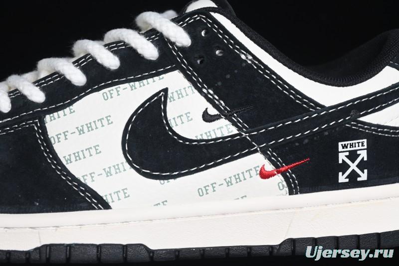 Nike SB Dunk Low Off-White Collaboration - Anniversary High-End Custom Low-Top Casual Skate Shoes - YX5066-211