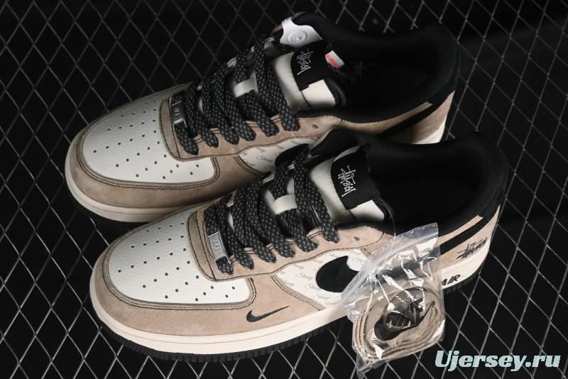 Nike Air Force 1'07 Low Stussy Collaboration - Milk Tea Low Top Casual Sneakers - XZ6188-999