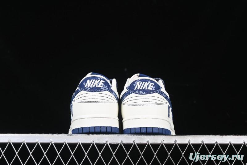 Nike SB Dunk Low MLB Collaboration - Denim Blue Swoosh Anniversary Customized Low-Top Casual Sneakers - DJ2024-044