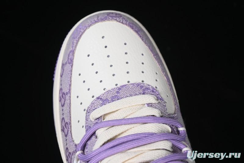 Nike Air Force 1 '07 Low x Gucci Pink Lace-Up Casual Sneakers - BD7700-022