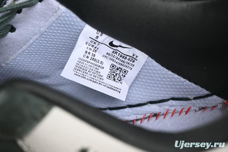 Nike Air Force 1 '07 Low Chrome Hearts Collaboration - Moss Green White Low-Top Casual Sneakers - KK1988-029