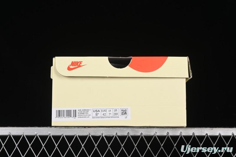 Nike Travis Scott x Fragment Design x Air Jordan 1 Low OG SP AJ1 Retro Sneakers - SJ2068-131