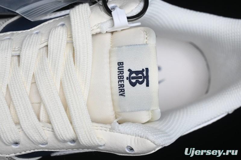 Nike Air Force 1 '07 Low Burberry Collaboration - Off White Navy Blue Patchwork Low Top Casual Sneakers BB8588-222