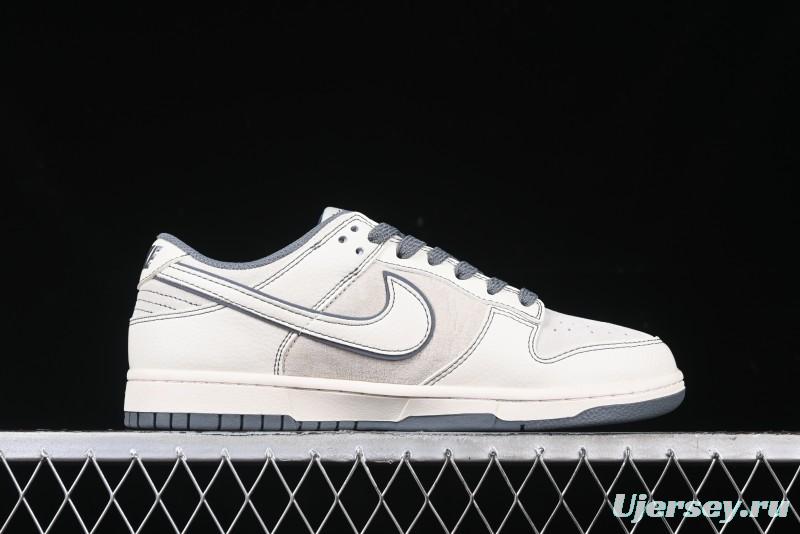 Nike SB Dunk Low Stussy Collaboration - Beige Grey Line Anniversary High-End Custom Low-Top Casual Sneakers - BB7518-007