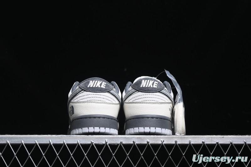 Nike SB Dunk Low The North Face Collaboration - Grey White Anniversary High-End Custom Low-Top Casual Skate Shoes - XX3186-202