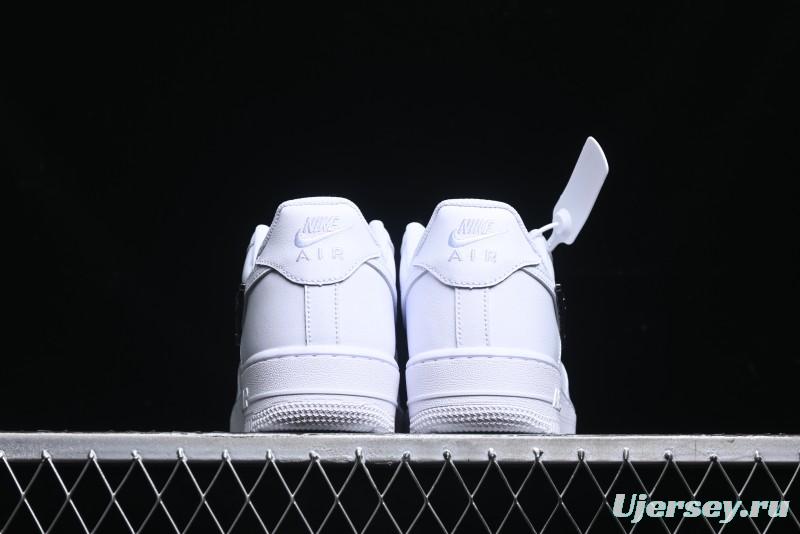 Nike Air Force 1 '07 Low Stussy Collaboration - Crystal Milk Coffee Low-Top Casual Sneakers - IF1686-101