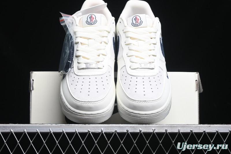 Nike Air Force 1 '07 Low Moncler Collaboration - Light Blue & Pigment Dyed Two-Tone Low-Top Casual Sneakers - CH6336-512