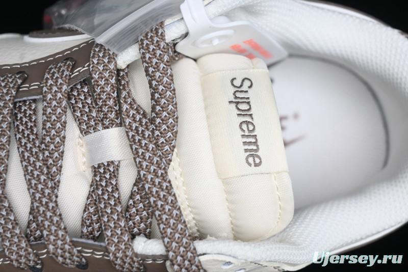 Nike SB Dunk Low Stone Island Supreme Collaboration - Beige Brown Sole Anniversary High-End Custom Low-Top Casual Sneakers - BB9866-008