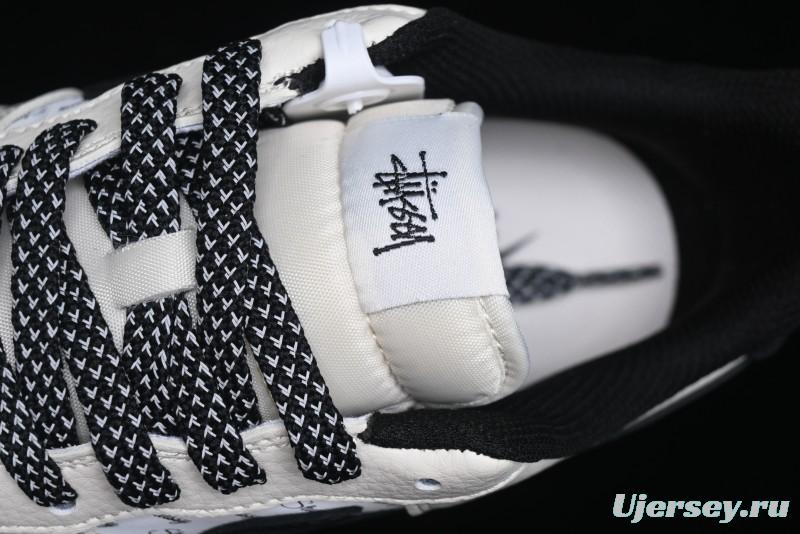 Nike Air Force 1 '07 Low Stussy Collaboration - Beige Black Hook Gum Sole Low-Top Casual Sneakers - XZ6188-255