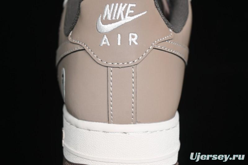 Nike Air Force 1 '07 Low Bape Collaboration - Beige Grey Brown Low Top Casual Sneakers BB6566-210