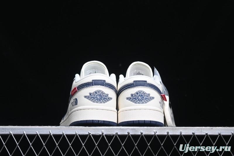 Nike Air Jordan 1 Low Supreme x The North Face Retro Basketball Shoes - XX3318-188