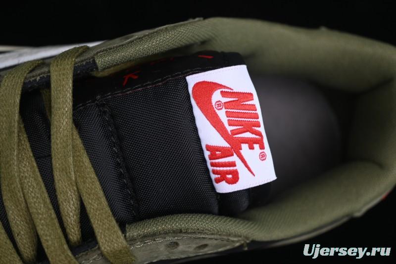 Nike Travis Scott x Air Jordan 1 Low OG AJ1 Collaboration Reverse Swoosh Sneakers - DM7866-002