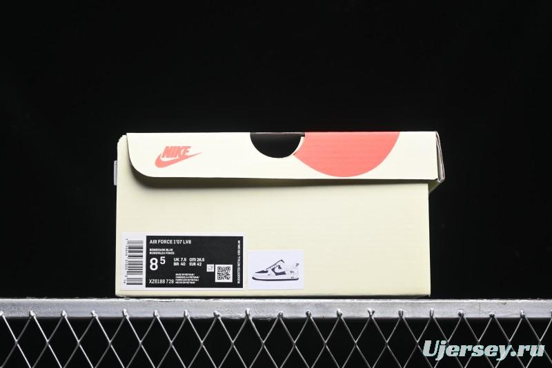 Nike Air Force 1 '07 Low Stussy Collaboration - White Black Sneakers - XZ6188-728