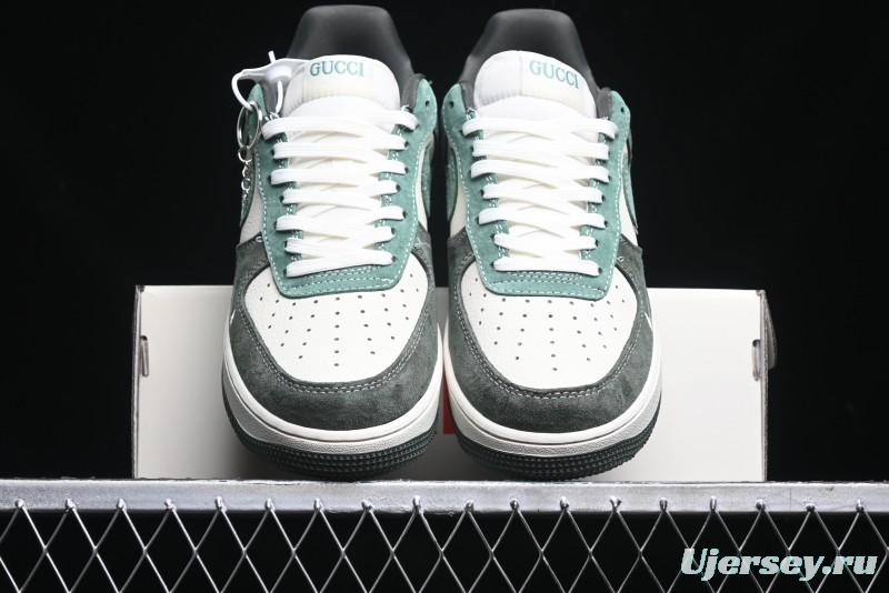 Nike Air Force 1 '07 Low Gucci Collaboration Jade Green Flywire Low-Top Casual Sneakers - KK1988-026