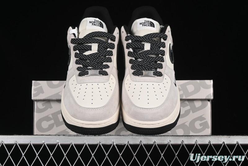 Nike Air Force 1 '07 Low Supreme Stussy Collaboration - Black Grey Red Label Low-Top Casual Sneakers - XZ6188-115