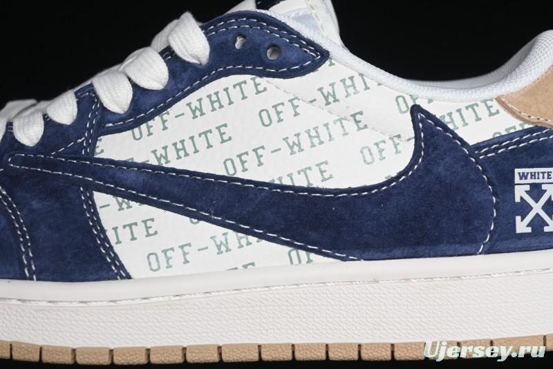 Nike Travis Scott x Fragment Design x Air Jordan 1 Low OG SP AJ1 Retro Sneakers - SJ2068-110