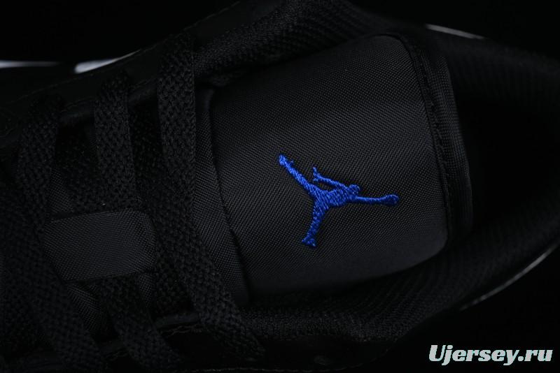 Nike Air Jordan 1 Low Retro Basketball Shoes Black Blue - 553558-042