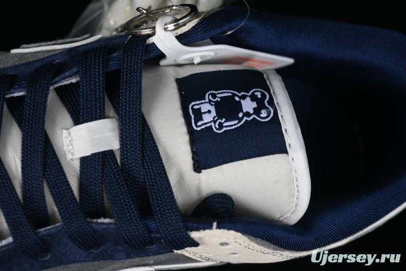 Nike SB Dunk Low Collaboration with Violent Bear - Patchwork Grey Swoosh Anniversary Custom Edition Low-Top Casual Skate Shoes - KK1333-013