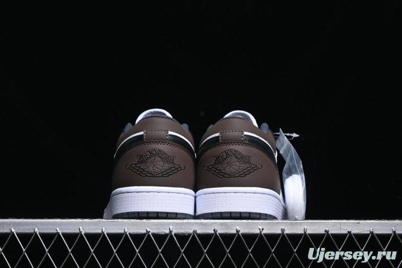 Nike Air Jordan 1 Low AJ1 Retro Casual Sneakers in Black/Brown - 553558-152
