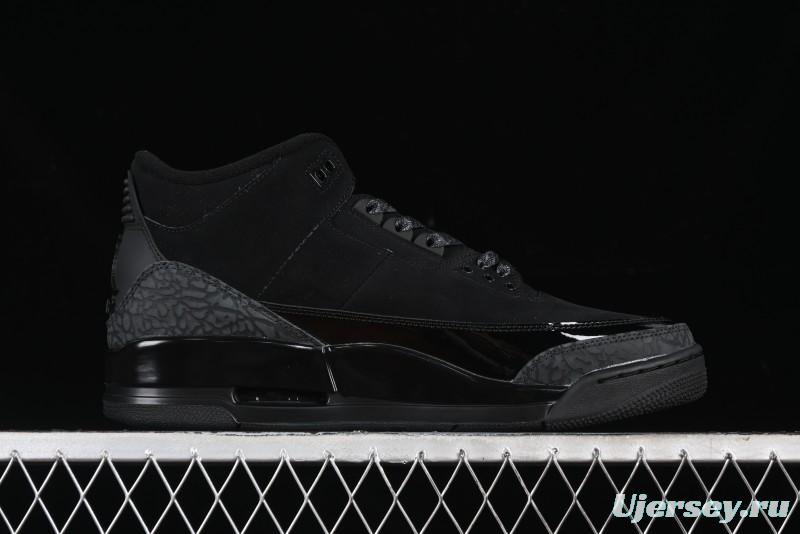 Nike Air Jordan 3 Retro Basketball Shoes Midnight Black - CT8532-001