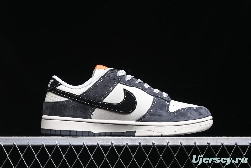 Nike SB Dunk Low Stussy Collaboration Patch Grey Black Black Swoosh Anniversary Custom Low-Top Casual Skate Shoes - MM1089-026