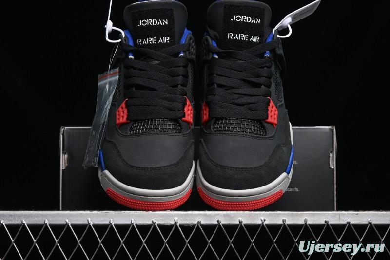 Nike Air Jordan 4 Retro Sneakers in Black, Blue and Neutral Grey - FV5029-003